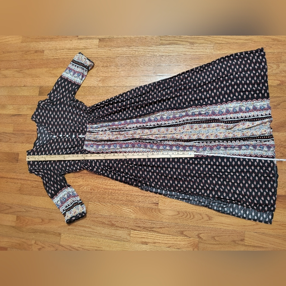 3/$10⭐ Boho Peasant Maxi Dress, Rayon, Women's Small/Medium - Picture 9 of 16